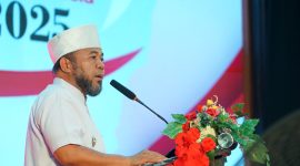 Foto : Gubernur Bengkulu, Helmi Hasan, dalam pembukaan Pekerja Migran Indonesia (PMI) Expo Merah Putih 2025 di Aula Poltekkes Bengkulu