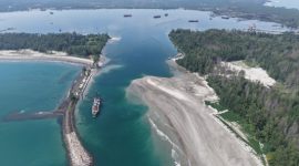Foto : Kondisi alur Pelabuhan Pulau Baai