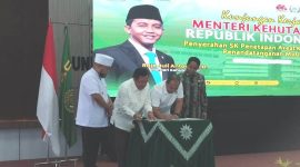 Foto : Kunjungan kerja Menteri Kehutanan RI, Raja Juli Antoni, di Aula Gedung Hassan Dien, Kampus IV UMB