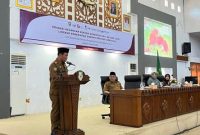 Foto : Sekretaris Daerah Bengkulu, Herwan Antoni dalam sambutannya.