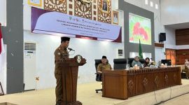 Foto : Sekretaris Daerah Bengkulu, Herwan Antoni dalam sambutannya.