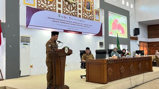 Foto : Sekretaris Daerah Bengkulu, Herwan Antoni dalam sambutannya.