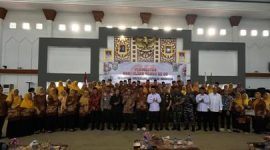 Foto : Penjabat Sekretaris Daerah (Pj Sekda) Provinsi Bengkulu, Herwan Antoni, menghadiri sekaligus memberikan sambutan pada peringatan Hari Ulang Tahun (HUT) ke-63 Persatuan Wredatama Republik Indonesia (PWRI) Provinsi Bengkulu. 