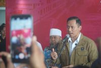 Foto : Menteri Koordinator Bidang Infrastruktur dan Pembangunan Kewilayahan RI, Agus Harimurti Yudhoyono (AHY), usai memimpin Rapat Evaluasi Pelaksanaan Instruksi Presiden (Inpres) Nomor 12 Tahun 2025 tentang Penanganan Pulau Enggano dan Normalisasi Alur Pulau Baai.